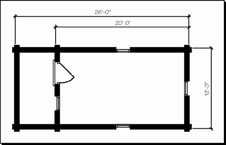 12x20 Log Cabin Kits - Log Home floor plans- 1-866-Logkits.com - Mather, WI